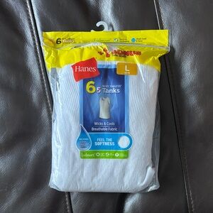 Hanes Boys' Tagless Tanks 6-Pack - White